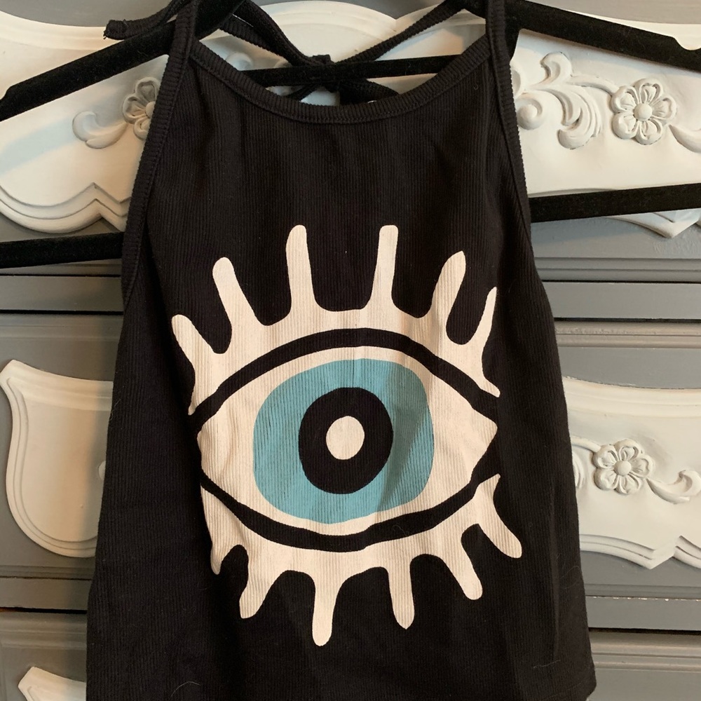Evil eye halter top